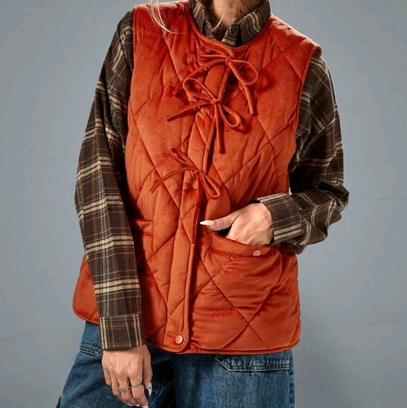 Jackets & Blazers - French Chic Casual Lightweight Puffer Vest/Cardigan For Women